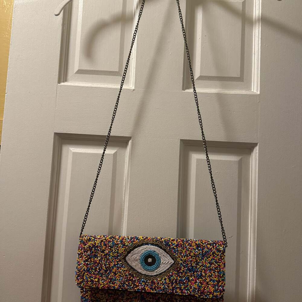 Multi Color Evil Eye Beaded Clutch – ,
